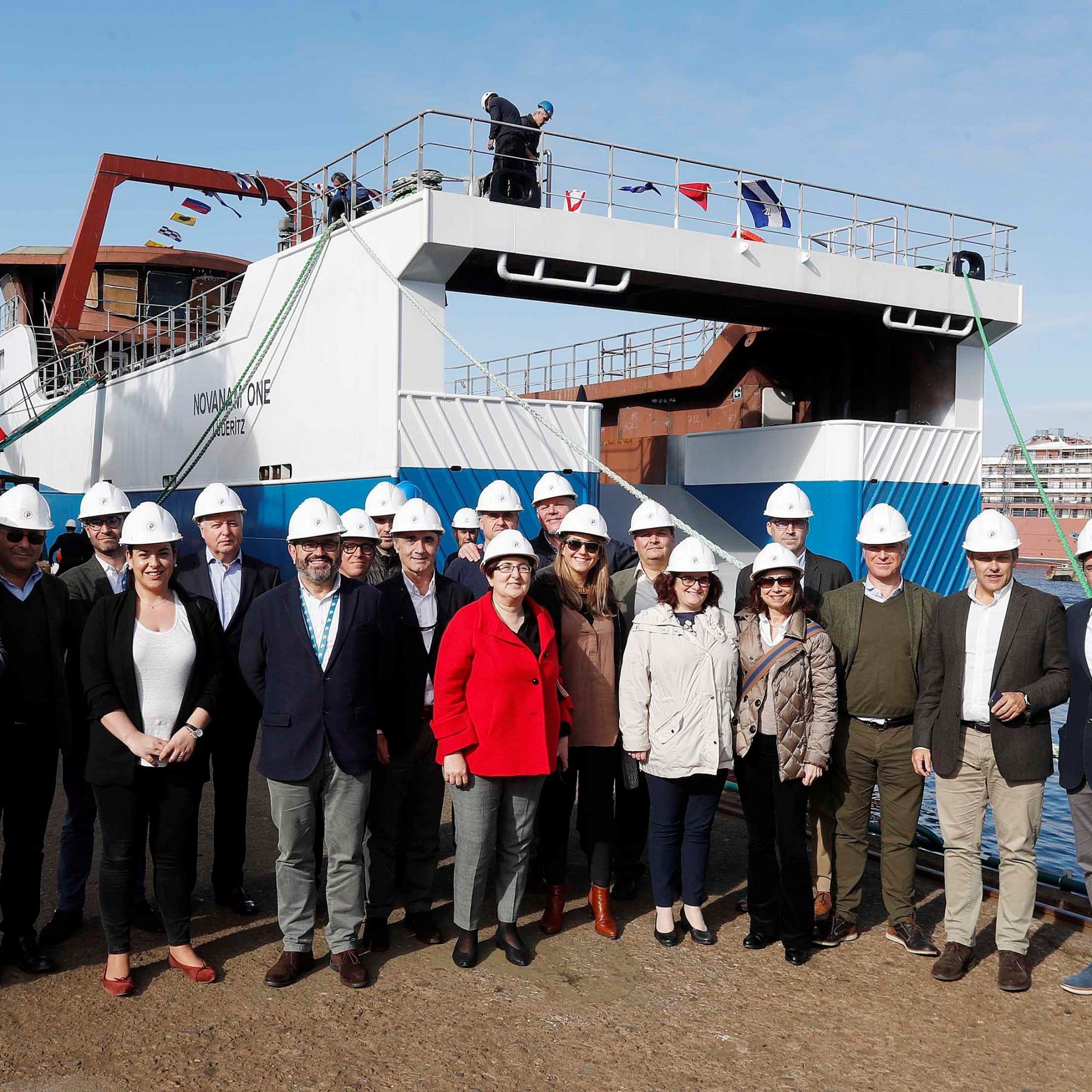 The Nueva Pescanova Group celebrates the launch of NovaNam One, the third vessel of their new fleet