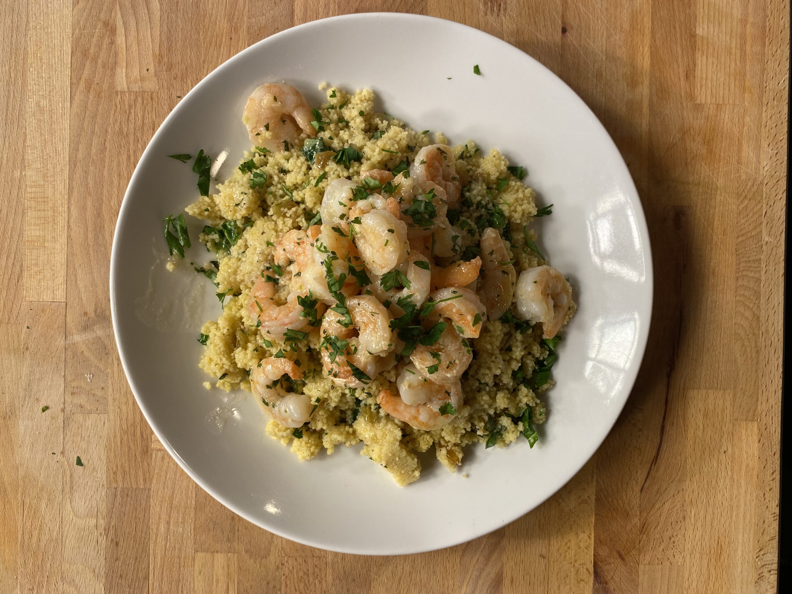 Butter Garlic Shrimp with Couscous » Pescanova