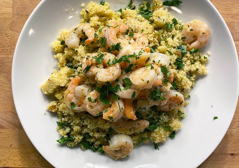 Butter Garlic Shrimp with Couscous