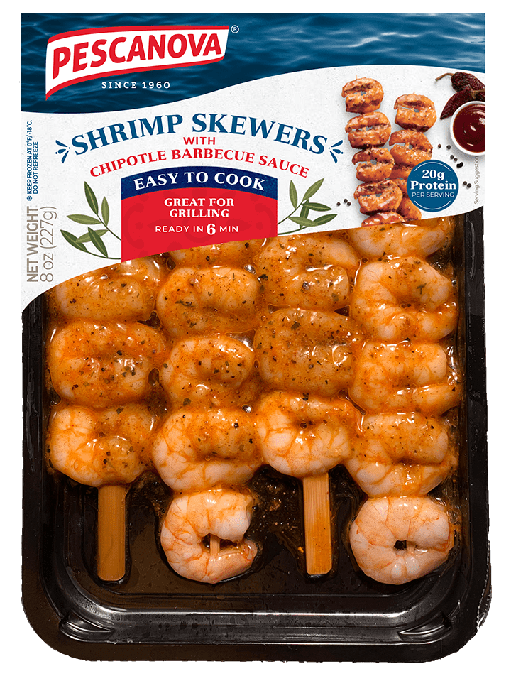 Chipotle BBQ Shrimp Skewers