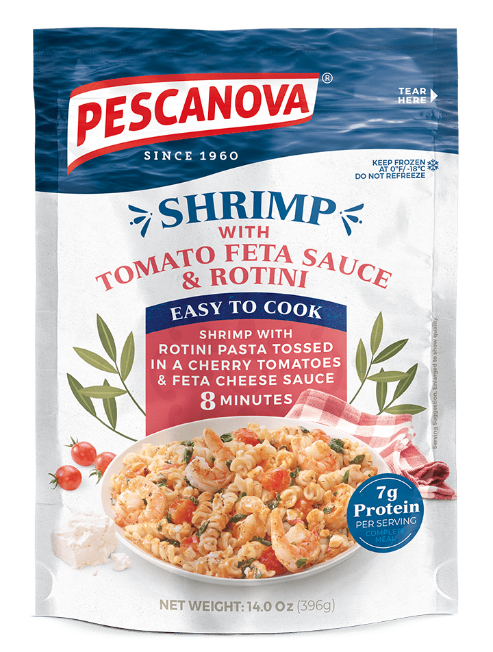 Shrimp with Tomato Feta Sauce & Rotini
