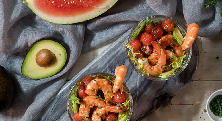 Shrimp & Watermelon Salad