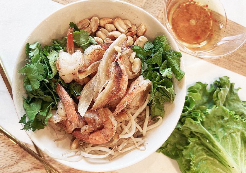 Protein Pasta Shrimp Bowl